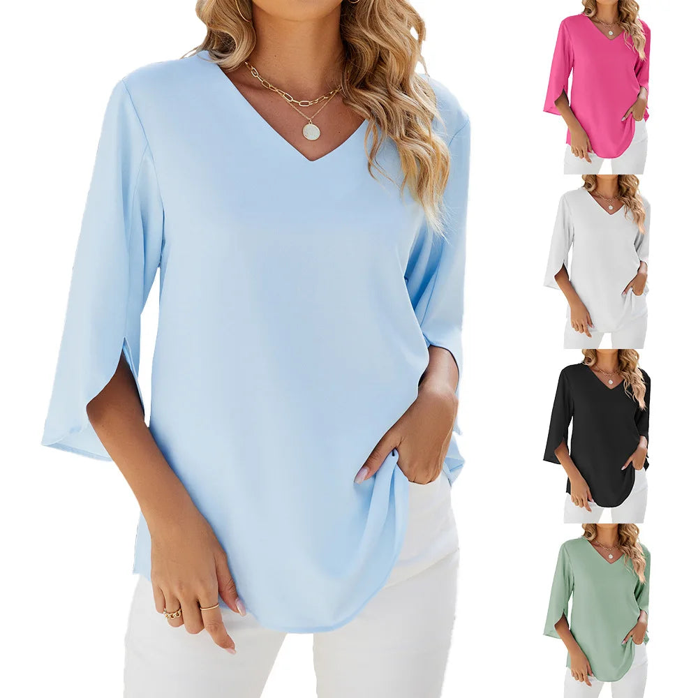 Cara™ | V-Ausschnitt Bluse