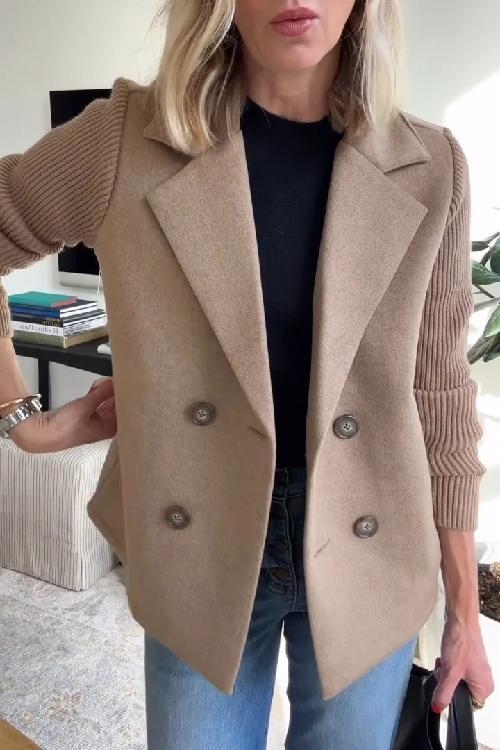 Lori | Stylish Knit-Sleeve Jacket