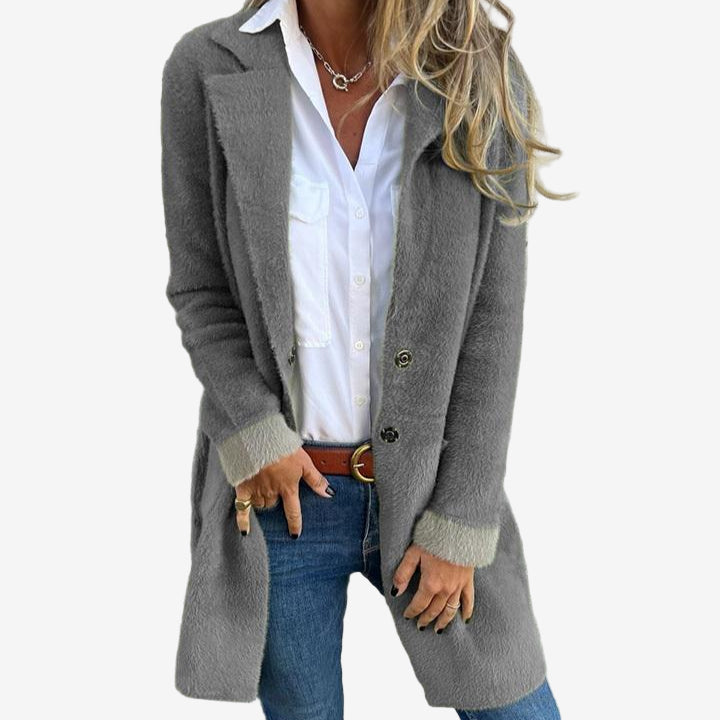 Martine™ – Langer Strickcardigan mit elegantem Fall