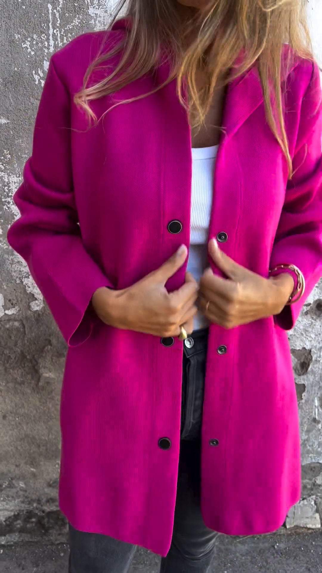 Jacqueline | Lässige Kapuzenjacke mit Knöpfen