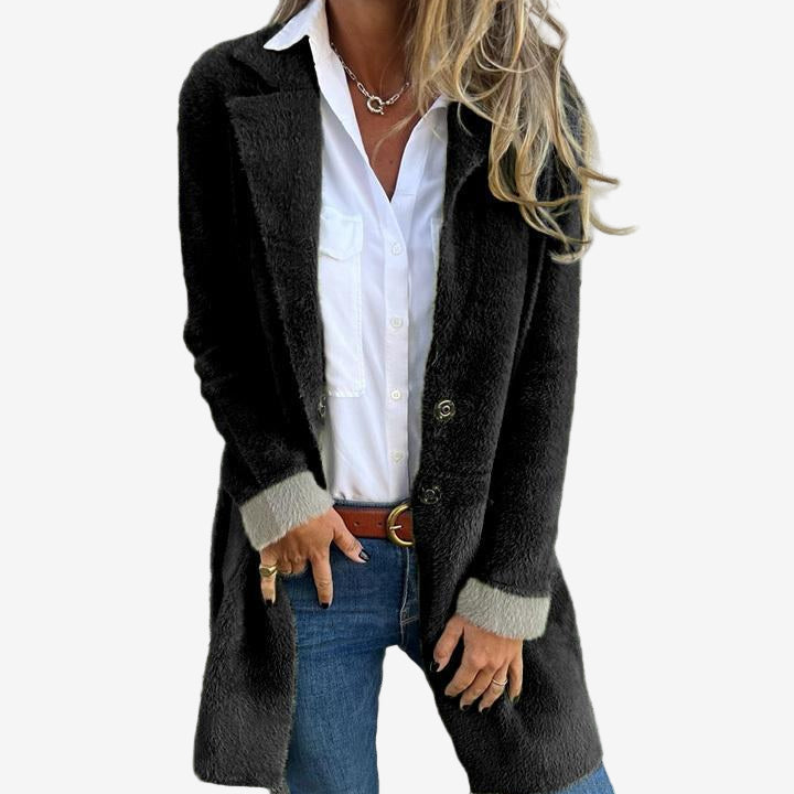 Martine™ – Langer Strickcardigan mit elegantem Fall