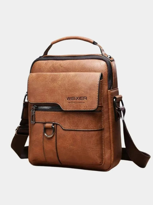 Leder Crossbody-Tasche - Kreuz & Krone
