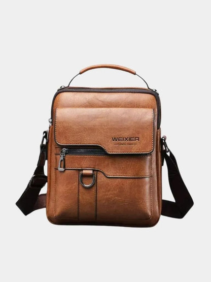 Leder Crossbody-Tasche - Kreuz & Krone