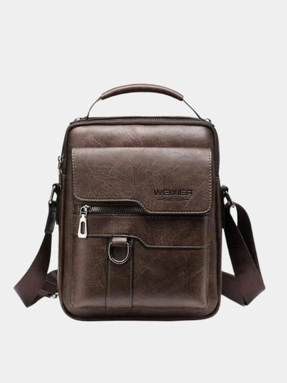 Leder Crossbody-Tasche - Kreuz & Krone