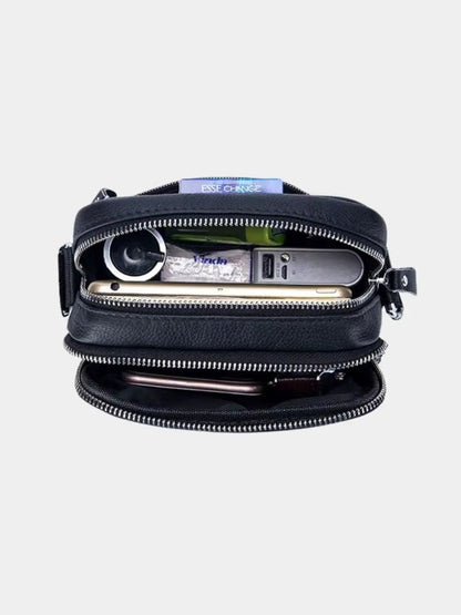 Leder Messenger Tasche - Kreuz & Krone