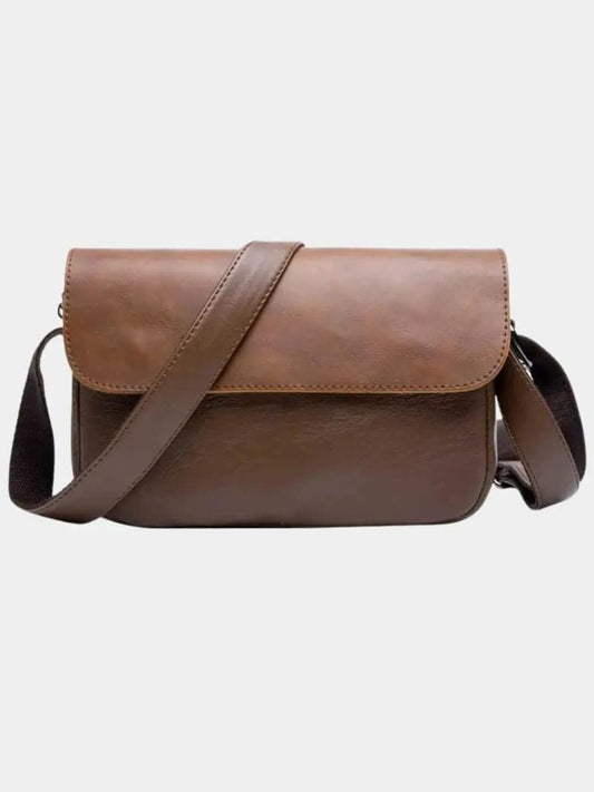 Milan Essential Leather Shoulder Bag - Cross & Crown