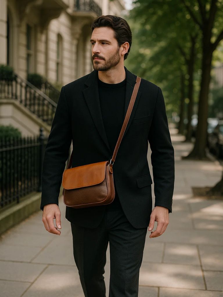 Milan Essential Leather Shoulder Bag - Cross & Crown