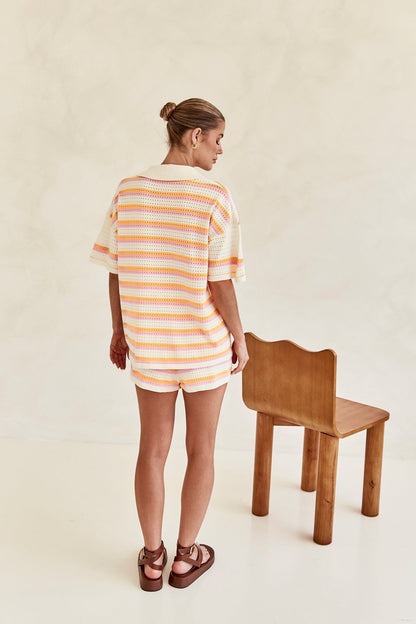 THARAH Leichtes Strick-Ensemble: Eleganz & Komfort für Frühling/Sommer