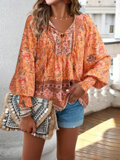 THARAH | stylische Damenbluse mit Muster