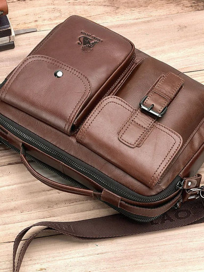 Retro Leder-Quadratische Schultertasche - Kreuz & Krone