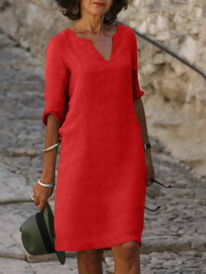 Saoirse™ | Elegante V-Ausschnittrobe, die den Bauch kaschiert