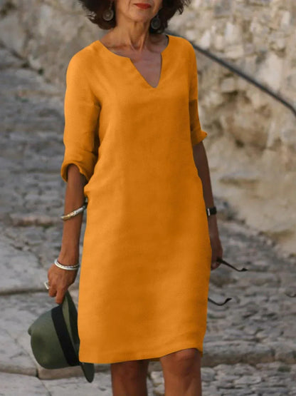 Saoirse™ | Elegante V-Ausschnittrobe, die den Bauch kaschiert