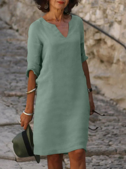 Saoirse™ | Elegante V-Ausschnittrobe, die den Bauch kaschiert