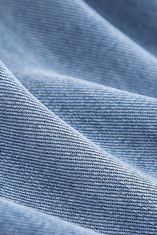 Zweifarbiger Denim-Trench