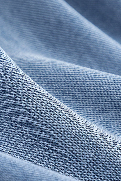Zweifarbiger Denim-Trench