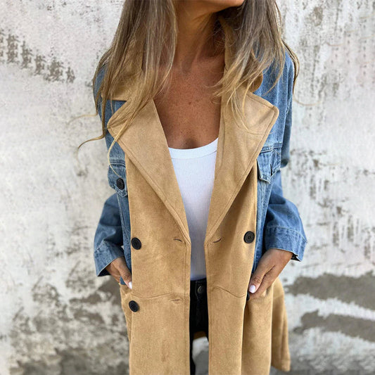 Charly | Mittellanger Denim-Trenchcoat