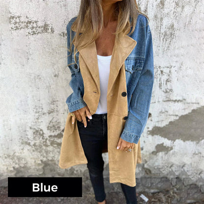 Charly | Mittellanger Denim-Trenchcoat