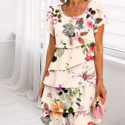 Lyra - Anmutiges Floral Eleganz Kleid