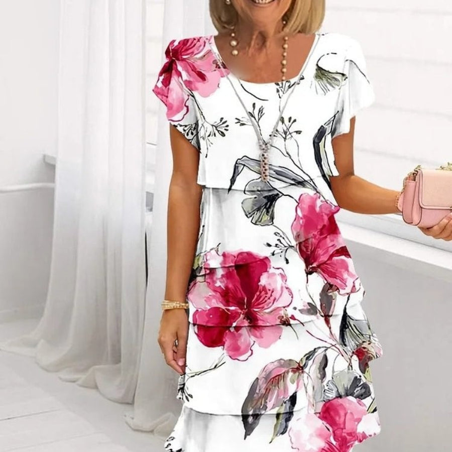 Lyra - Anmutiges Floral Eleganz Kleid