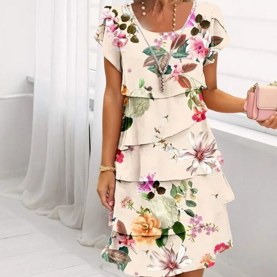 Lyra - Anmutiges Floral Eleganz Kleid