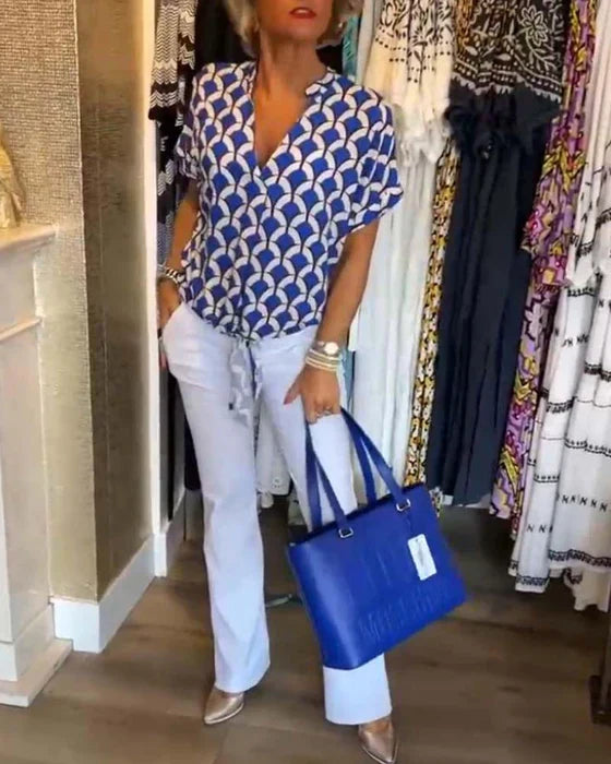 SOLVEIG I STYLISCHE BEDRUCKTE BLUSE