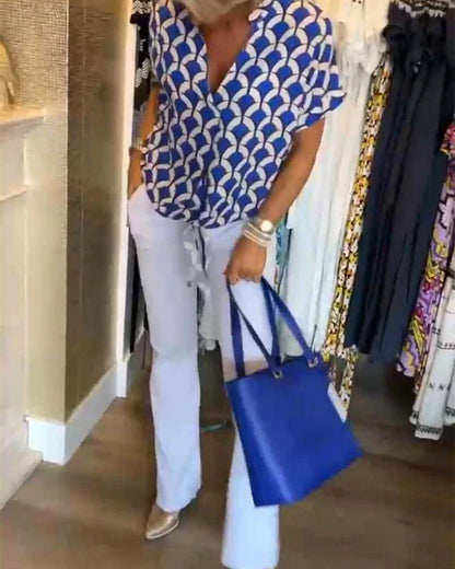 SOLVEIG I STYLISCHE BEDRUCKTE BLUSE