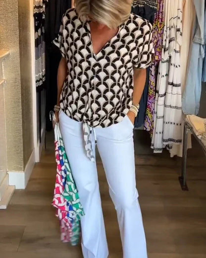 SOLVEIG I STYLISCHE BEDRUCKTE BLUSE