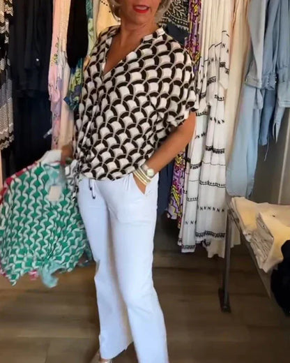 SOLVEIG I STYLISCHE BEDRUCKTE BLUSE