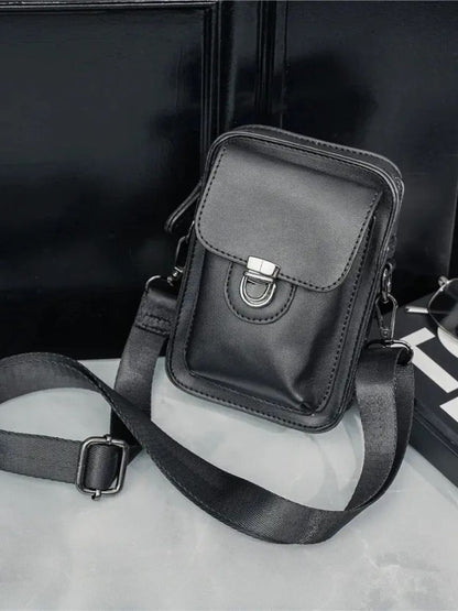Vintage Mini Leder Crossbody Schultertasche - Kreuz & Krone