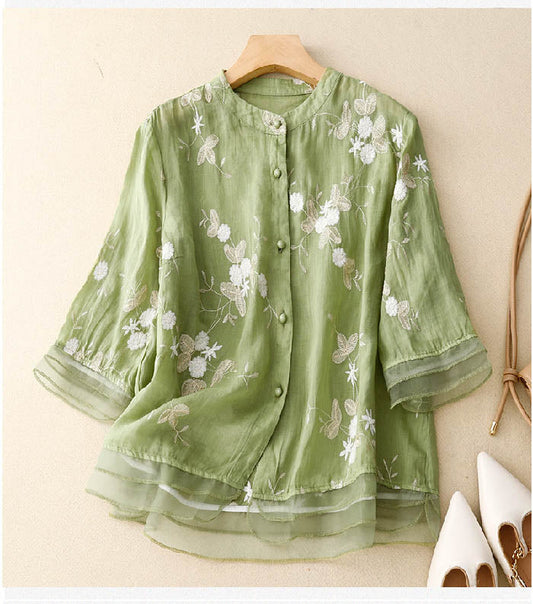 Kourtney™ | Schicke Bluse mit Stickereidetails